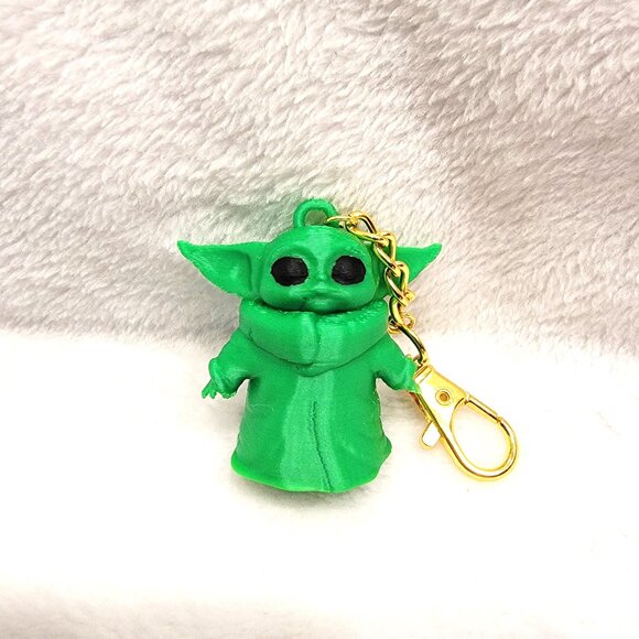 Handbags - 3D Print Green Yoda/Grogu Keychain/Bag Charm